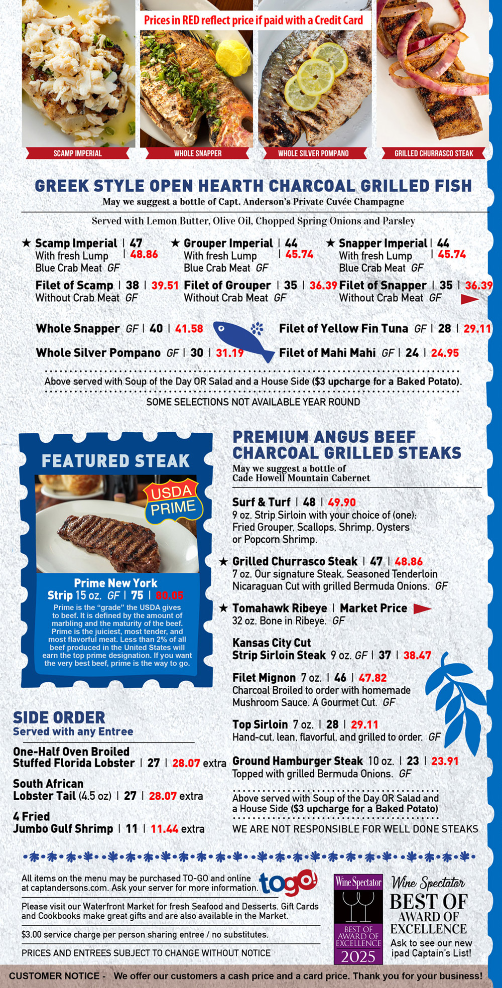 Dinner Menu – Opens in New Window